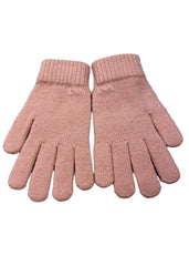 Pink Knitted Gloves
