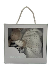 Baby Girl Mini Rabbit Doudou Polka Dots Comforter With Gift Box