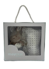 Baby Boy Mini Rabbit Doudou Polka Dots Comforter With Gift Box
