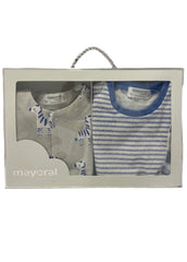 Gray Embroidered and Printed Zebra Shortie