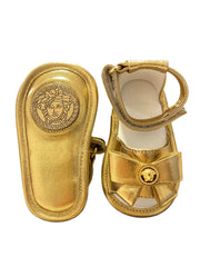 Golden Medusa Bow Sandals