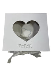 Nanan Hat and Bib Set Heart Design Gift Box