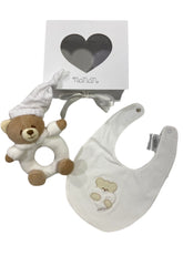 Rattle and Bib Set with Gift Box
