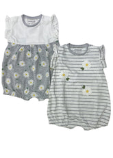 2pc White Flower Design Shorties