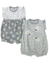 2pc White Flower Design Shorties