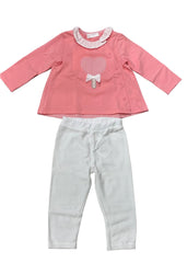 Heart Lolly Embroidered Top and Pants Set