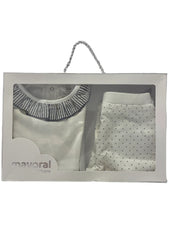 Polka with Embroidery Top and Pants Set