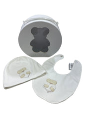 Nanan Bear Hat and Bib Set Gift Box