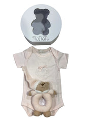 Nanan Bodysuit and Rattle Set with Gift Box