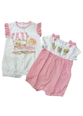 2pc Pink Plant Store Print Shortie