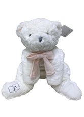 Large Lazy Bear with Pink Ribbon Plush Toy