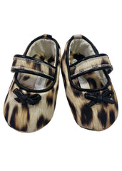 Beige Gold Leopard with Ribbon Baby Shoes