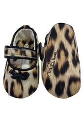 Beige Gold Leopard with Ribbon Baby Shoes
