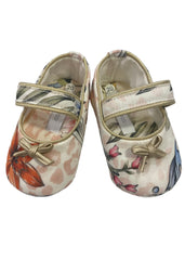 Rosegold Jacquard Print with Ribbon Baby Shoes