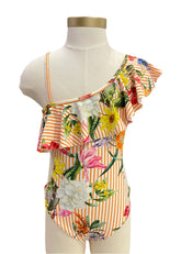 All-Over Floral Print One Piece Swimsuit