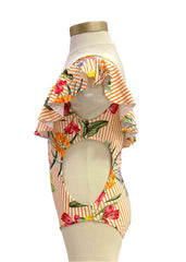 All-Over Floral Print One Piece Swimsuit