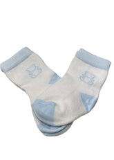 White, Blue Baby Boy Twin Socks