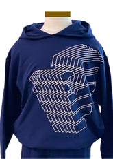 Cotton Sweatshirt with White Front Logo