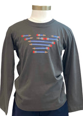 Pencil Eagle Logo Cotton Long Sleeve T-Shirt