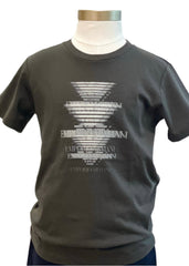 Layered Eagle Logo Print Cotton T-Shirt Boy