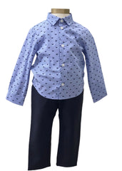 AOP Eagle Logo Long Sleeve Shirt and Pants Set