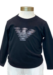 Paper Clip Eagle Logo Long Sleeve T-Shirt