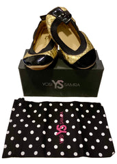 Pure Gold Black Ballerina Shoes