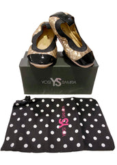 Rosegold Black Ballerina Shoes