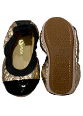 Rosegold Black Ballerina Shoes