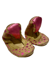 Brown Pink Latte Cerise Ballerina Shoes