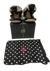 Silver Black Ballerina Shoes