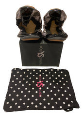 Dark Silver and Black Ballerina Shoes