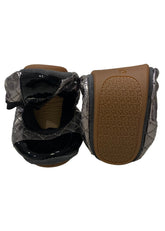 Dark Silver and Black Ballerina Shoes