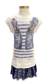 Multi Fiera Denim Jacket Print Dress