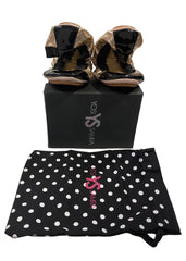 Rosegold Black Ballerina Shoes