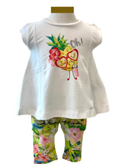Pineapple Tropical Garden Top and Leggings Set