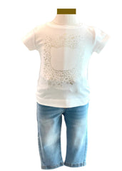Kitty Shape Design Top and Pants Set