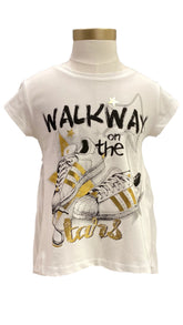 White Black Gold Walkway Knickers Short Sleeve T-Shirt