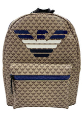 Blue Beige Logo AOP Backpack