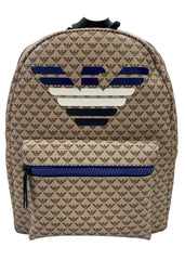 Blue Beige Logo AOP Backpack