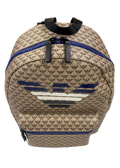 Blue Beige Logo AOP Backpack