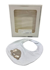 Brown Bear Embroidered Bib