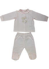 Pink Teddy Bear 2 Pc Romper