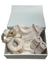 Bodysuit-Rattle-Socks Set with Gift Box