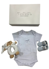 Bodysuit-Rattle-Socks Set with Gift Box
