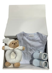 Bodysuit-Rattle-Socks Set with Gift Box