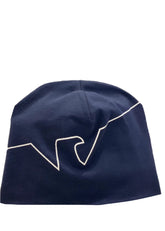 Armani Eagle Logo Reversible Beanie Hat