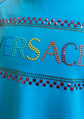 Multi-color 'VERSACE' Stud Dress