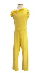 Elsy Ruffled Yellow Jumpsuit
