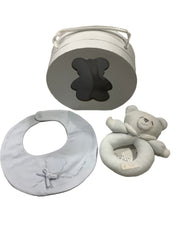Bear Bib and Rattle Doudou Set